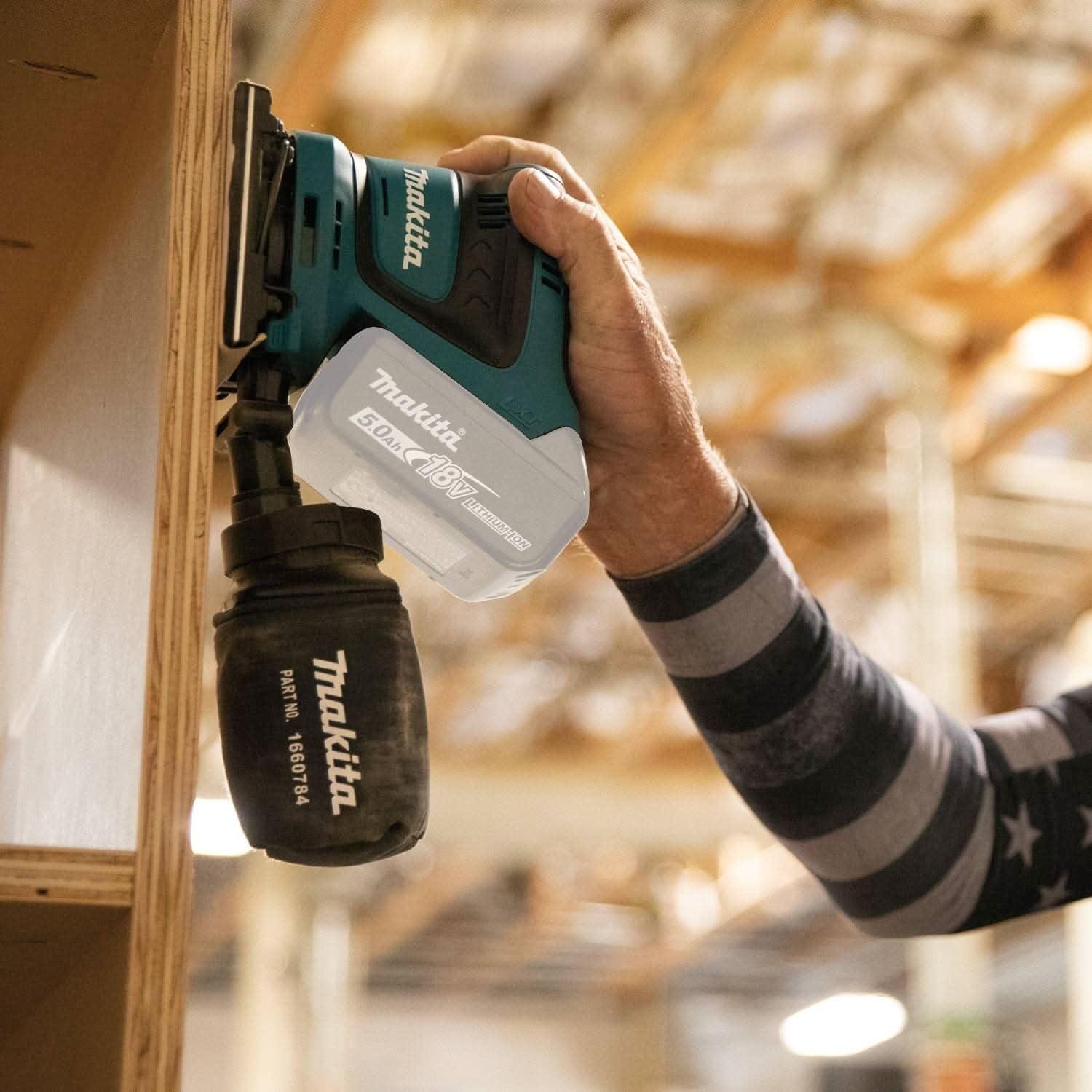 Makita XOB02Z 18V LXT Lithium-Ion Cordless 1/4 Sheet Finishing Sander, Tool Only