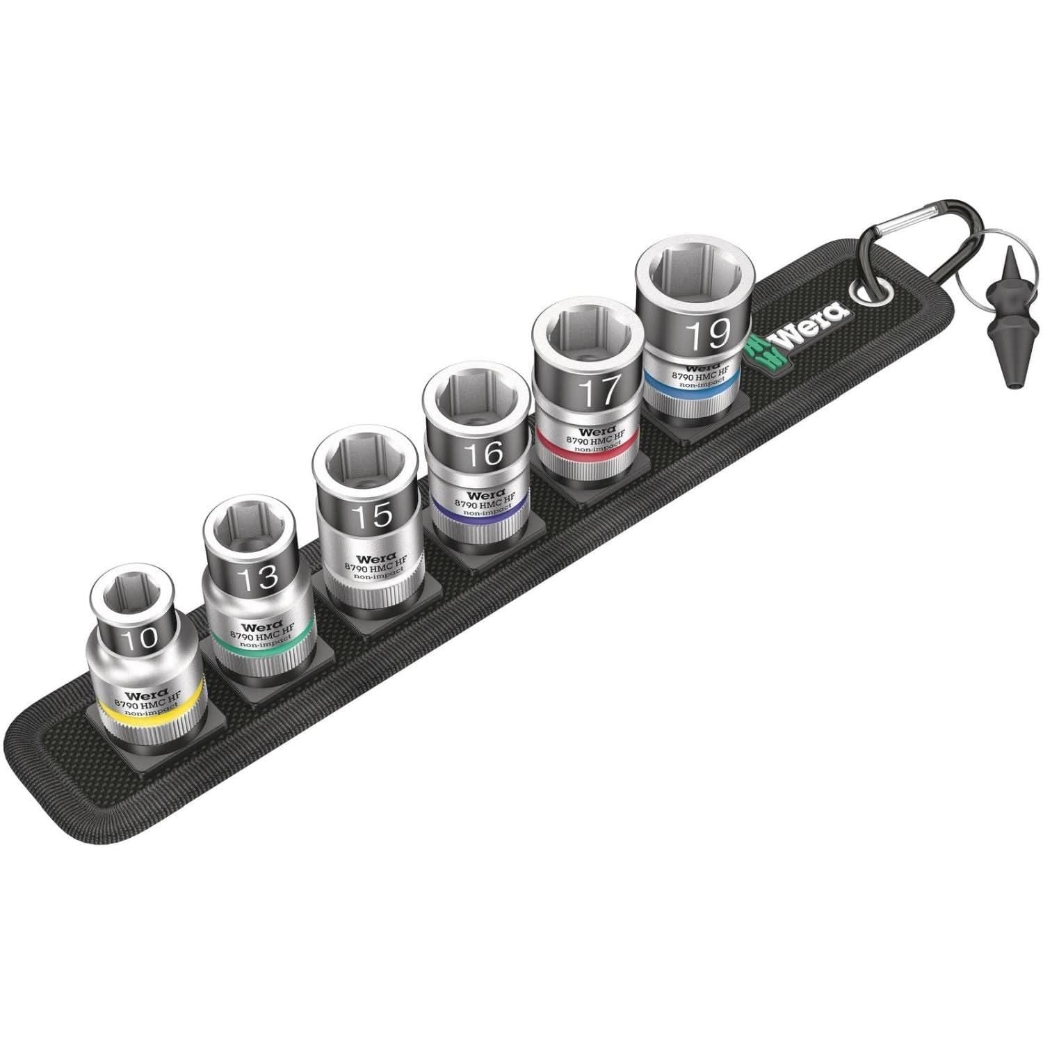 Wera Belt C 1 Zyklop Socket Set With Holding Function, 1/2-in. Drive, 7-Pieces