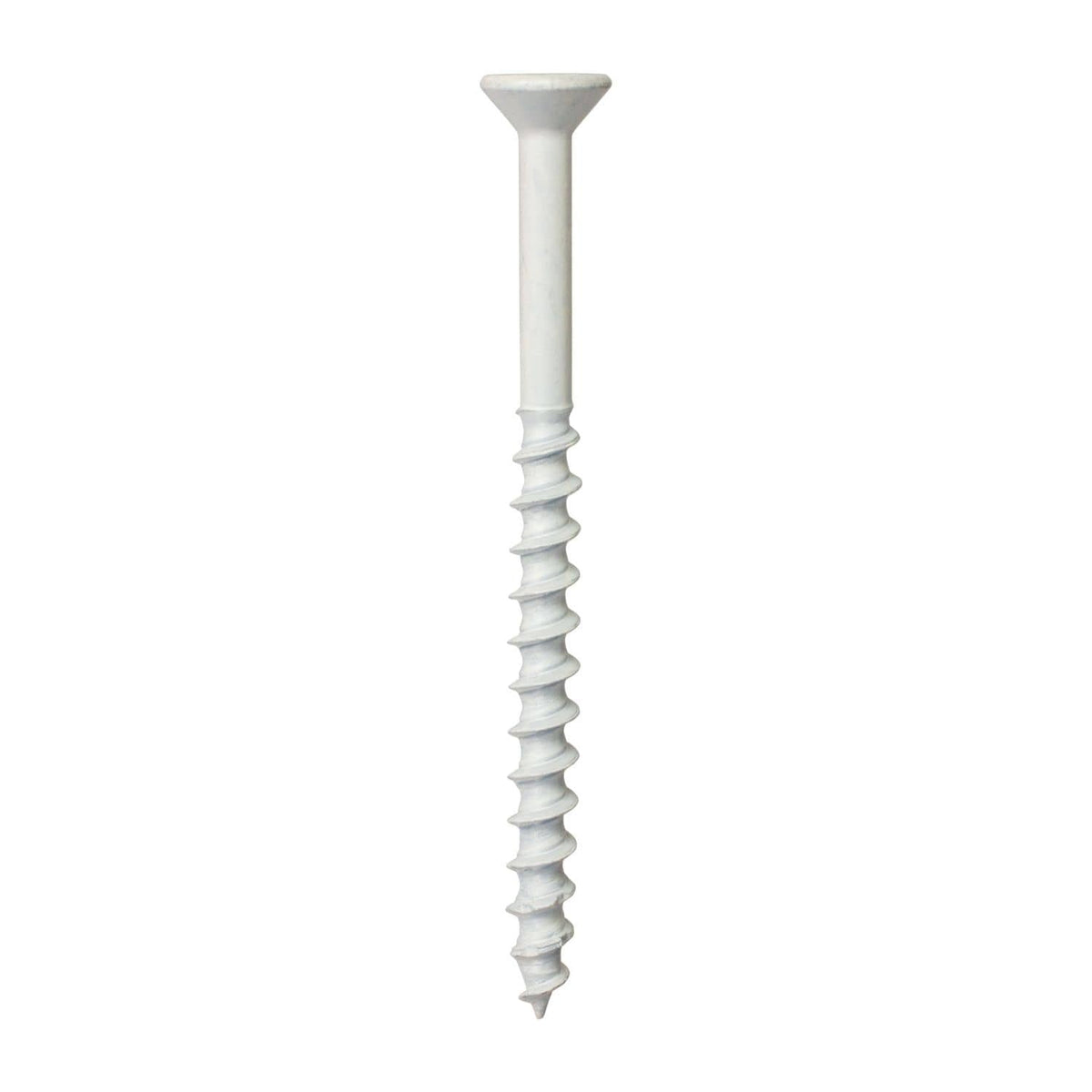 Simpson Strong-Tie TNTW18234TFC25 Titen Turbo, 3/16-in. x 2-3/4-in. 6-Lobe Flat-Head Concrete and Masonry Screw, White, 25-Pack