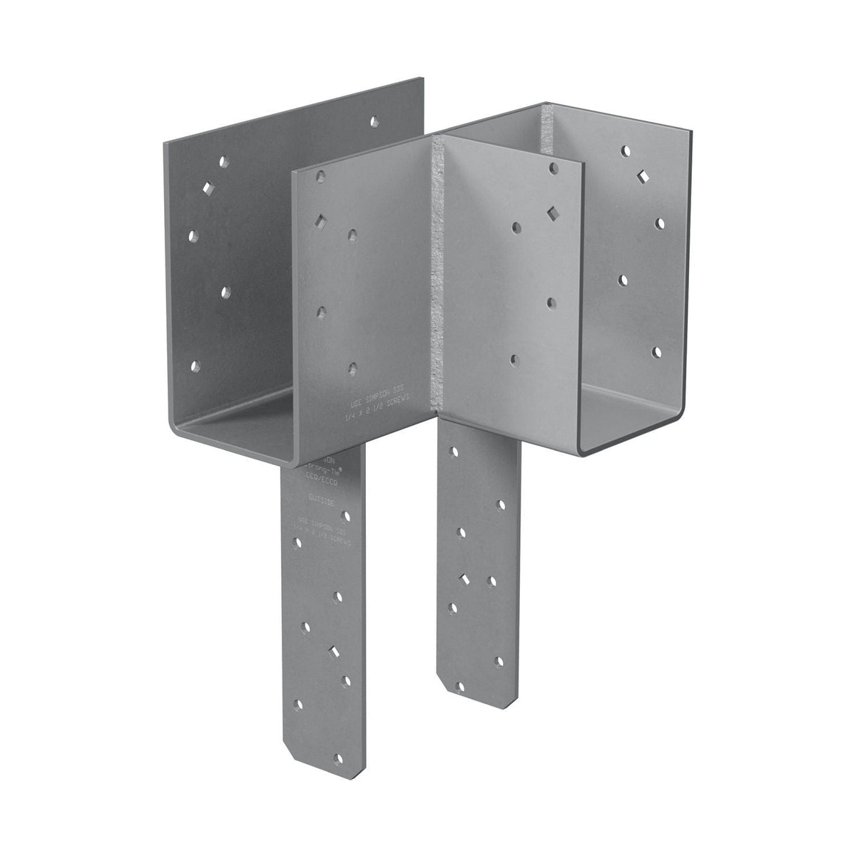 Simpson Strong-Tie L-Shape End Column Cap for 4x Beams, 6x Post w/ SDS Screws, Skewed Right (ECCLRQ464SDS)