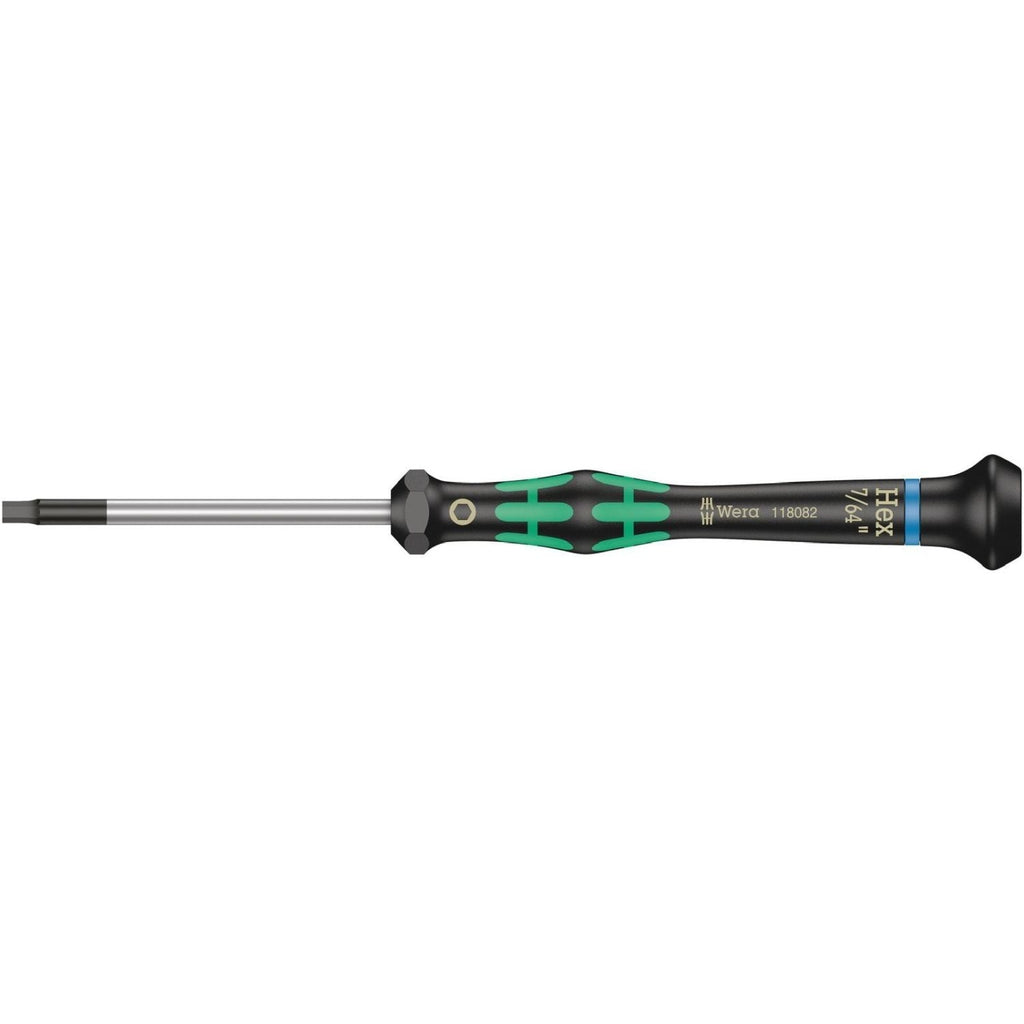 Wera 2054 Screwdriver For Hexagon Socket Screws For Electronic Applications, 7/64-in.x60-mm.