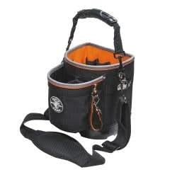 Klein Tools 55419SP-14 Tool Bag, Tradesman Pro Shoulder Pouch, 14 Pockets, 10-Inch