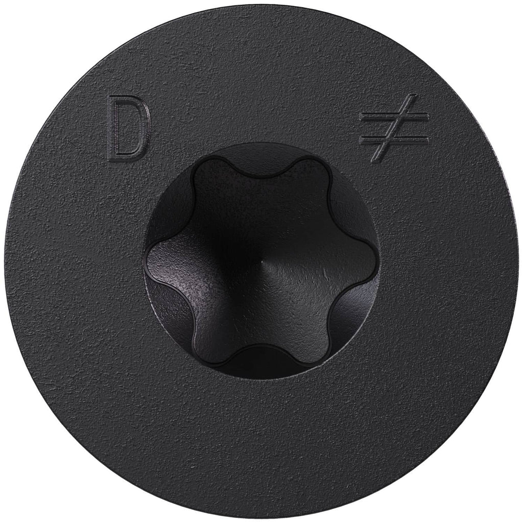 Simpson Strong-Tie TNTBL25314TF Titen Turbo, 1/4-in. x 3-1/4-in. 6-Lobe Flat-Head Concrete and Masonry Screw, Black, 100-Pack