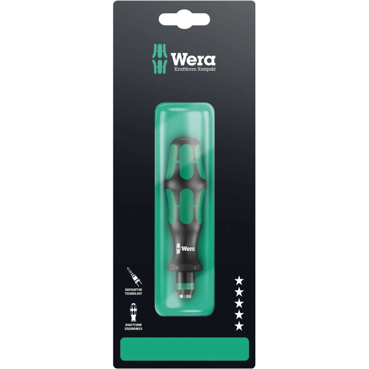 Wera 816 R SB Bitholding Screwdriver With Rapidaptor Quick-Release Chuck, 1/4-in.x119-mm.