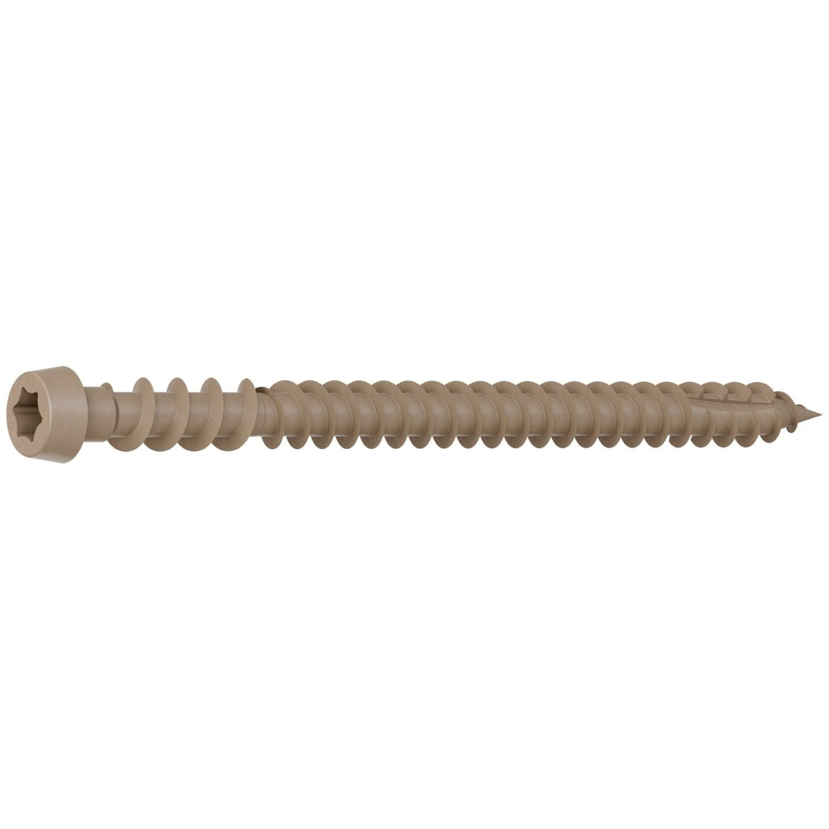 Simpson Strong-Tie Deck-Drive DCU COMPOSITE Screw, Collated), #10 x 2-3/4-in. Quik Guard Tan, 1000-Pack (DCU234STN)