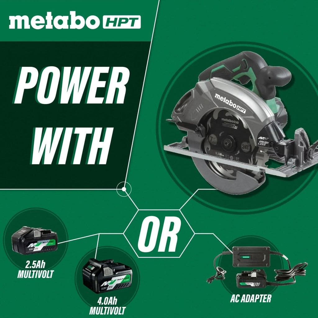 Metabo HPT C3607DAQ4M 36V MultiVolt Brushless 7-1/4-in Circular Saw, Tool Only