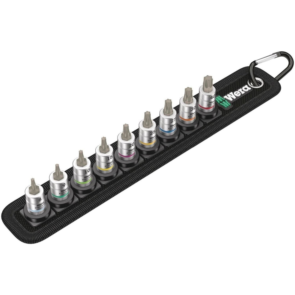 Wera Belt A 3 Torx Hf Zyklop Bit Socket Set With Holding Function, 1/4-in. Drive, 9-Pieces