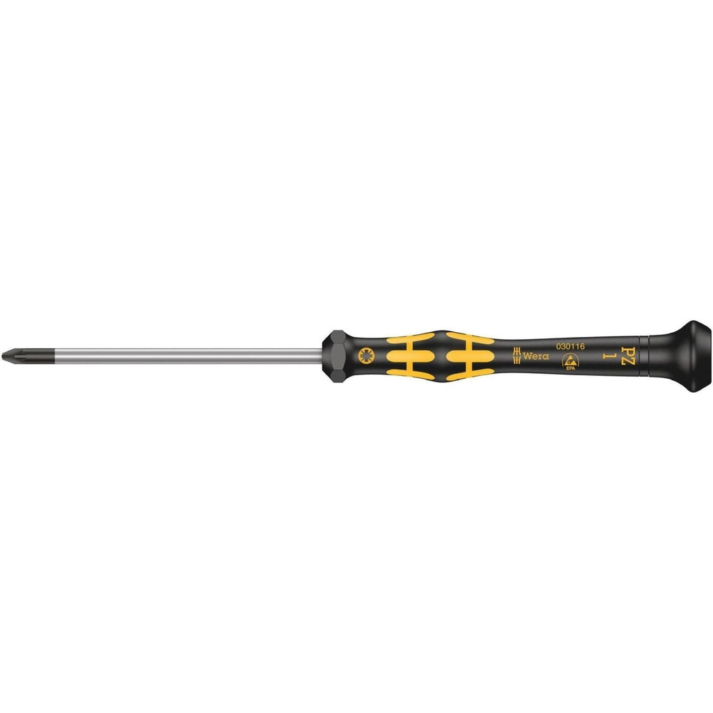 Wera 1555 Pz Esd Kraftform Micro Screwdriver For Pozidriv Screws, Pz 1x80-mm.