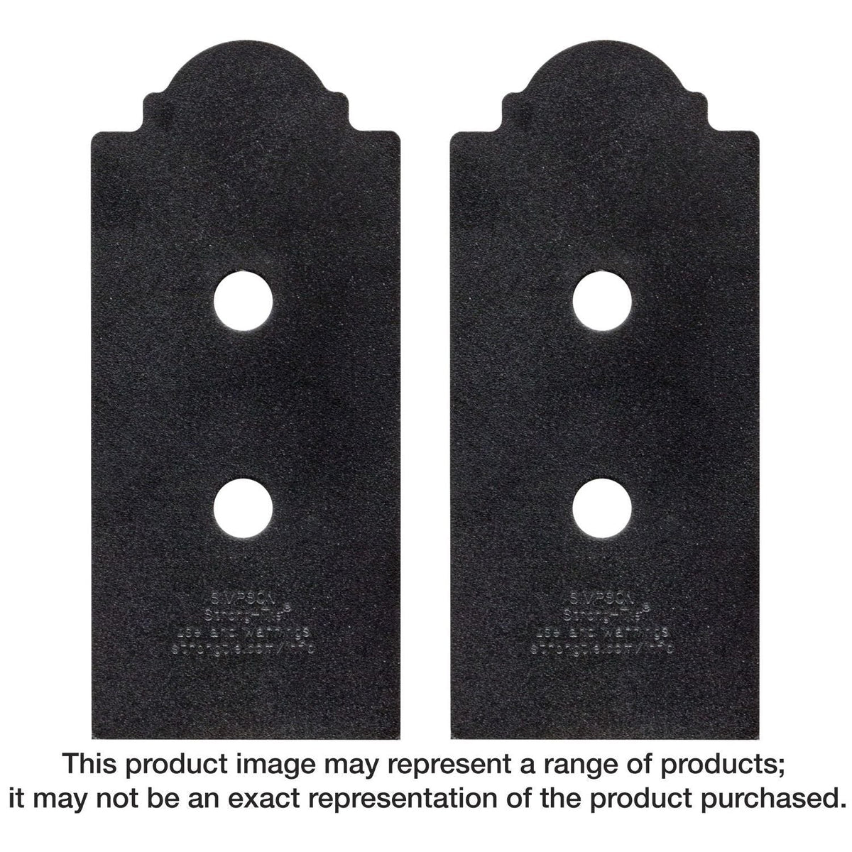 Simpson Strong-Tie APB66DSP Outdoor Accents Mission Collection ZMAX, Black Post Base Side Plate for 6x, 2-Pack