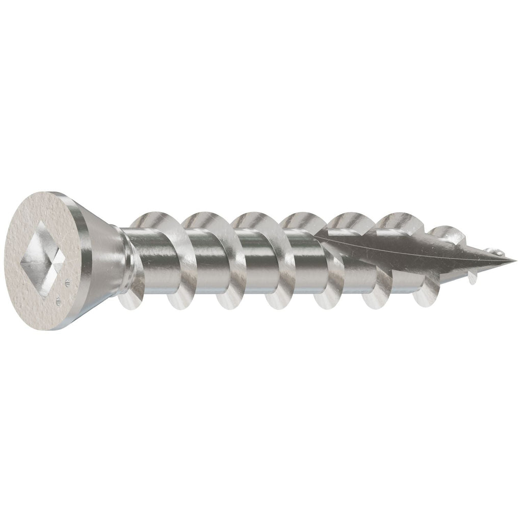 Simpson Strong-Tie S07C100FBP Trim-Head Screw, Square Drive, #7 x 1-in. #1 SQ, Type 305, 200-Pack