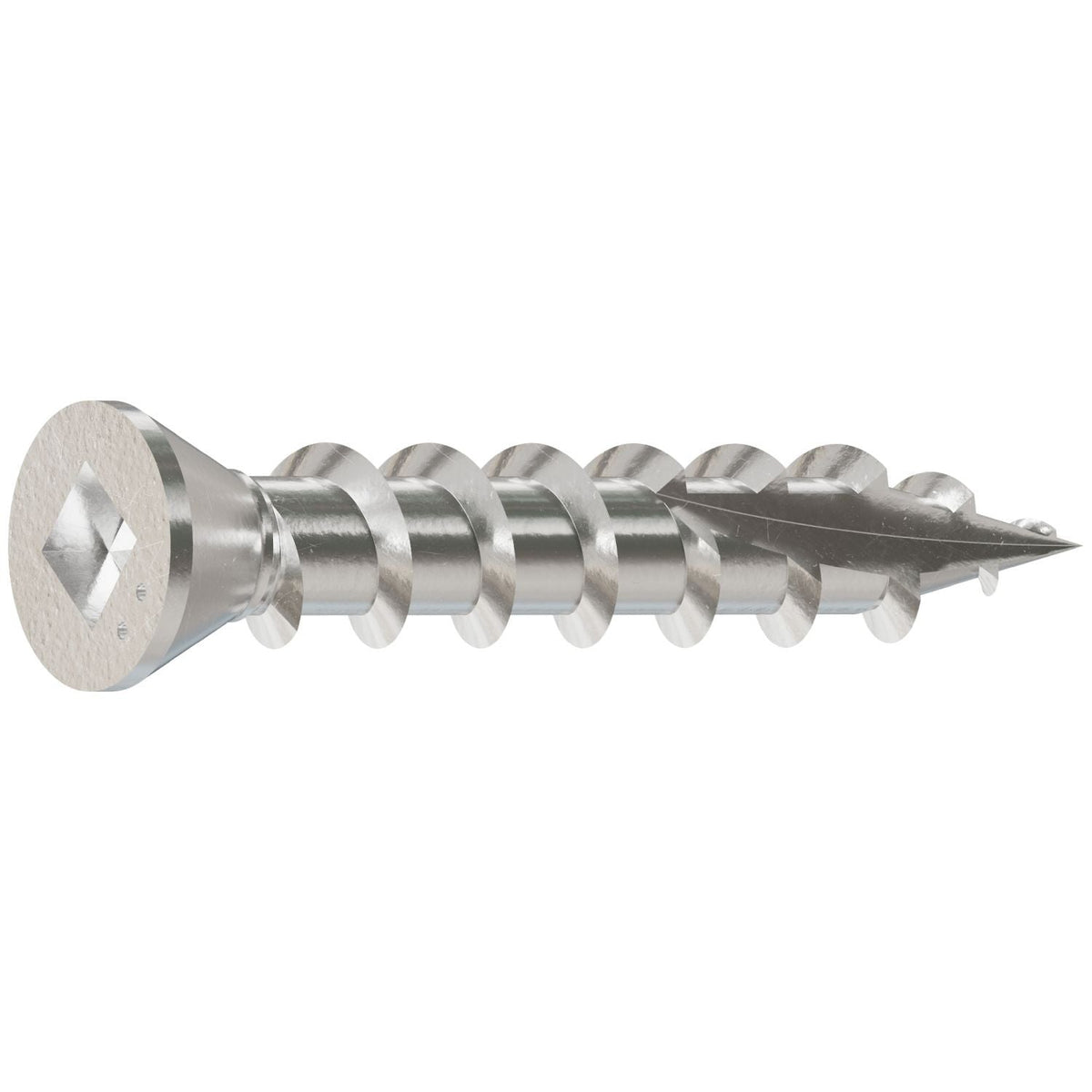 Simpson Strong-Tie S07C100FBP Trim-Head Screw, Square Drive, #7 x 1-in. #1 SQ, Type 305, 200-Pack
