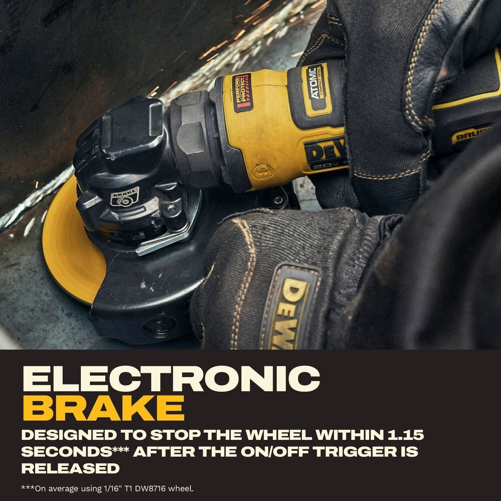 DeWALT DCG400B ATOMIC 20V MAX 4-in. Angle Grinder, Tool Only