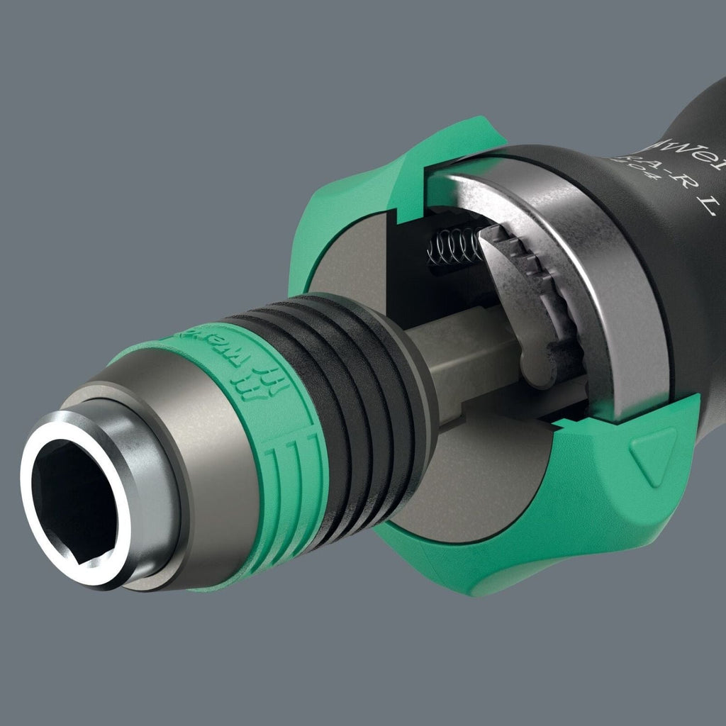 Wera 838 Ra-R L Bitholding Screwdriver With Ratchet Functionality, 1/4-in., 1/4-in.x140-mm.