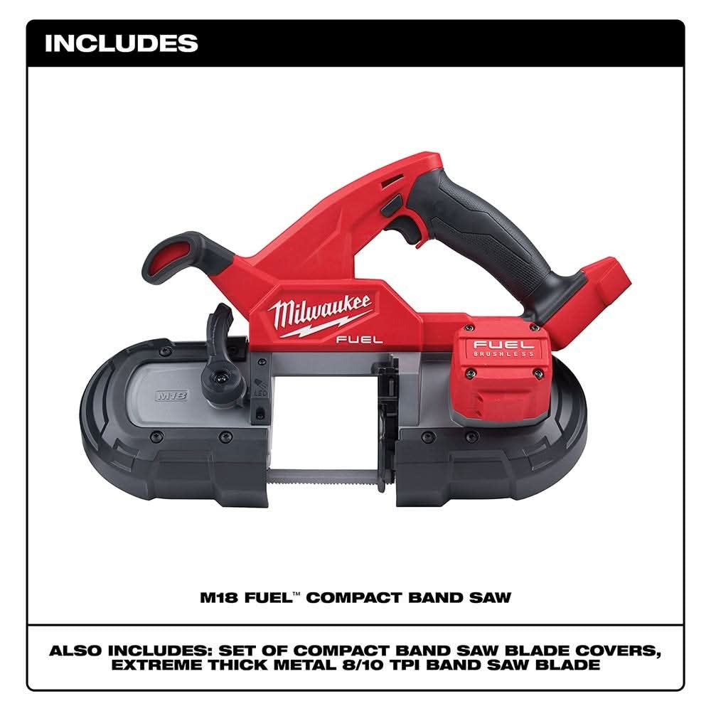 Milwaukee 2829-20 M18 FUEL Compact Band Saw with 5.0Ah Battery