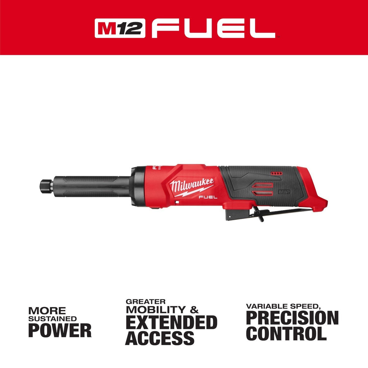 Milwaukee M12 FUEL 1/4-in. Extended Die Grinder (3487-20)