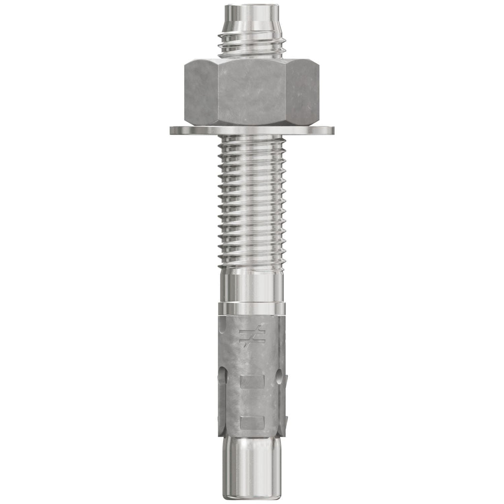 Simpson Strong-Tie STB2-62412S4F20 Strong-Bolt 2, 5/8-in. x 4-1/2-in. Type 304 Stainless-Steel Wedge Anchor, Fully Assembled, 20-Pack