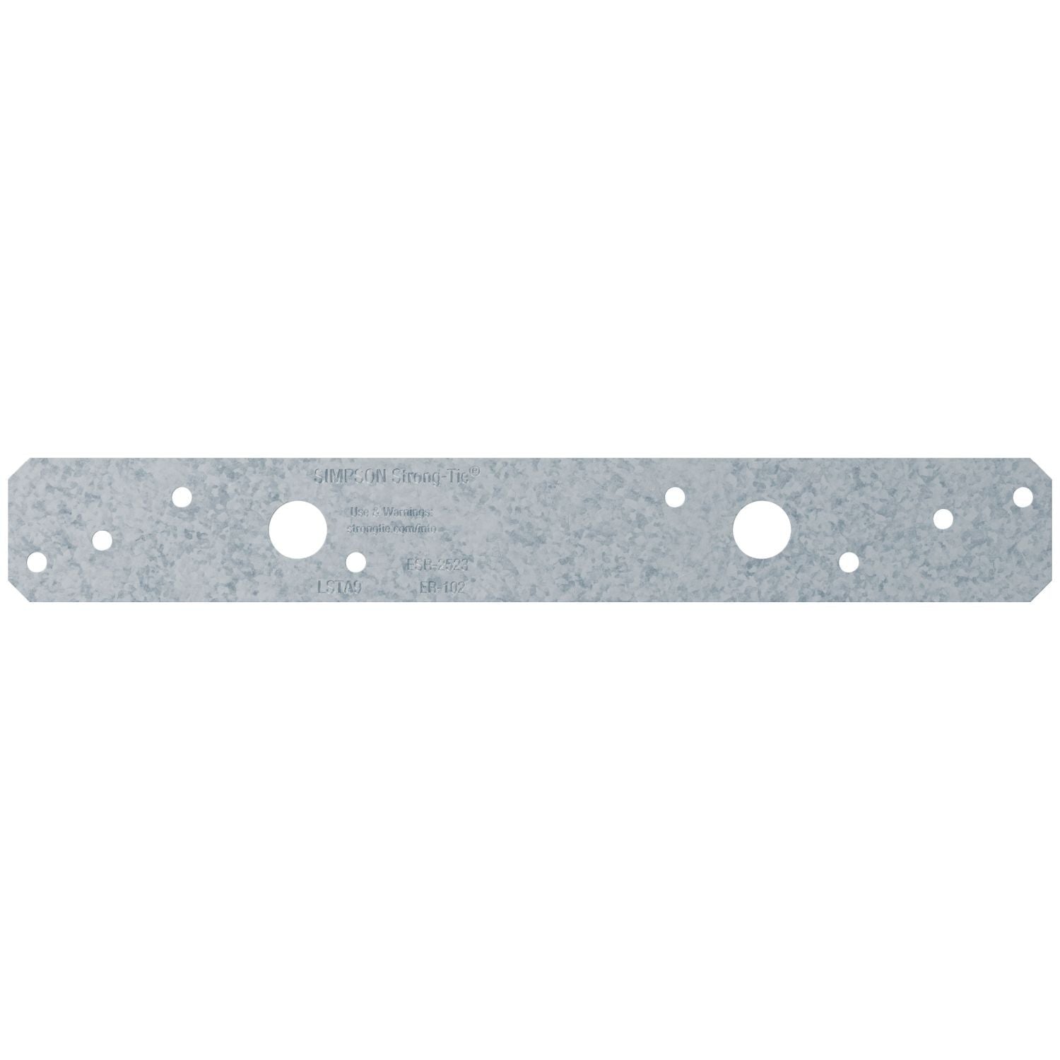 Simpson Strong-Tie LSTA9 LSTA 1-1/4-in. x 9-in. 20-Gauge Galvanized Strap Tie