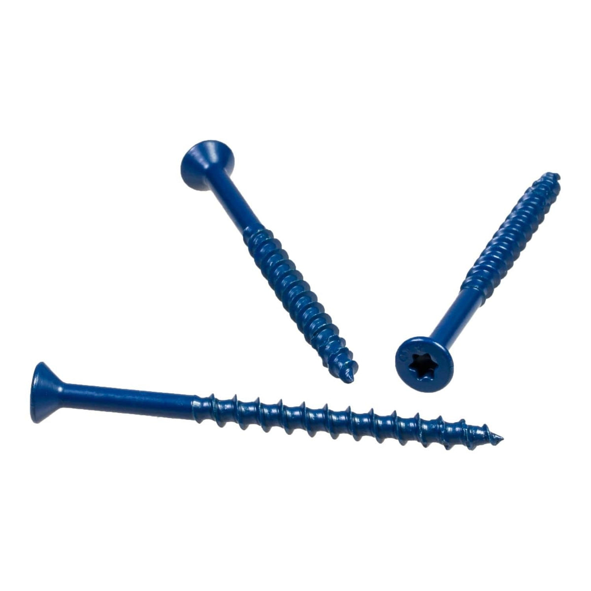 Simpson Strong-Tie TNT18234TF Titen Turbo, 3/16-in. x 2-3/4-in. 6-Lobe Flat-Head Concrete and Masonry Screw, Blue, 100-Pack