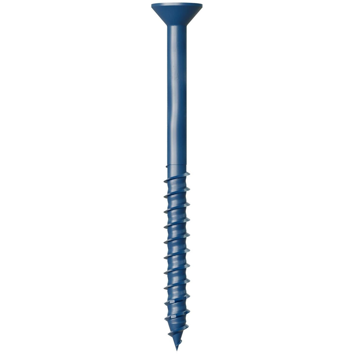 Simpson Strong-Tie TNT25314TF Titen Turbo, 1/4-in. x 3-1/4-in. 6-Lobe Flat-Head Concrete and Masonry Screw, Blue, 100-Pack