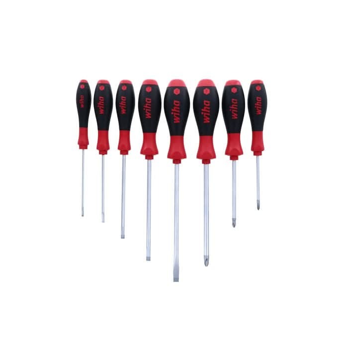 Wiha 30298 8-Piece SoftFinish Slotted and Phillips Screwdriver Set