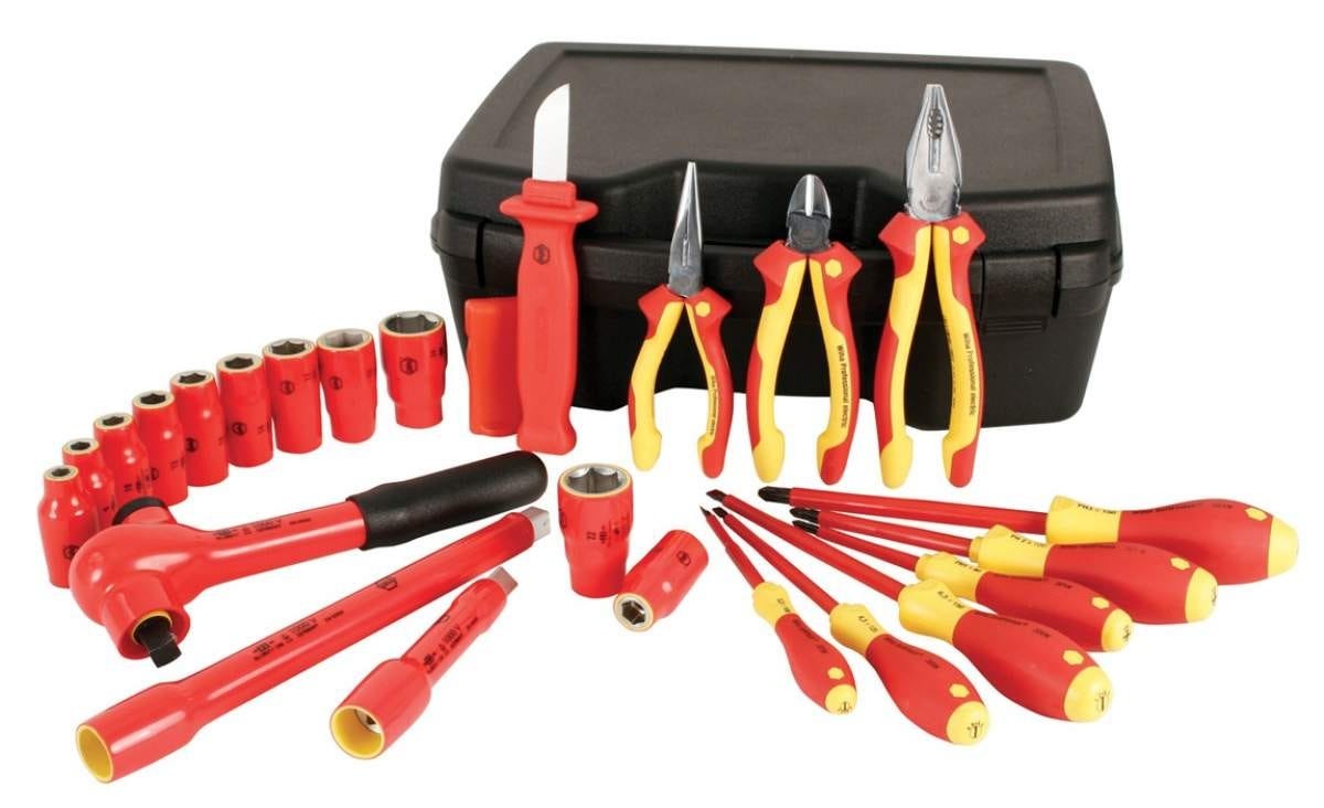 Wiha 31790 Insulated Set With 1/2" Drive Sockets 3/8" to 1" 24 Pieces