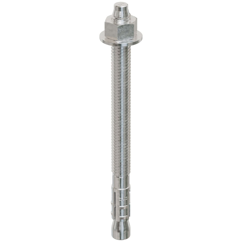 Simpson Strong-Tie STB2-37500S6F50 Strong-Bolt 2, 3/8-in. x 5-in. Type 316 Stainless-Steel Wedge Anchor, Fully Assembled, 50-Pack