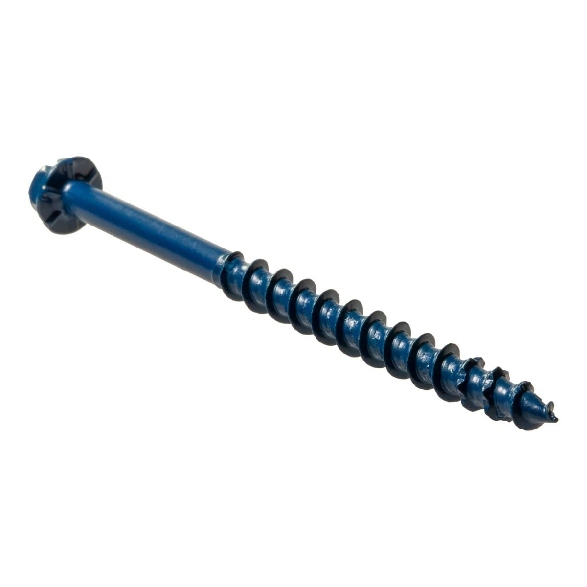 Simpson Strong-Tie TNT18234H Titen Turbo, 3/16-in. x 2-3/4-in. Hex-Head Concrete and Masonry Screw, Blue, 100-Pack