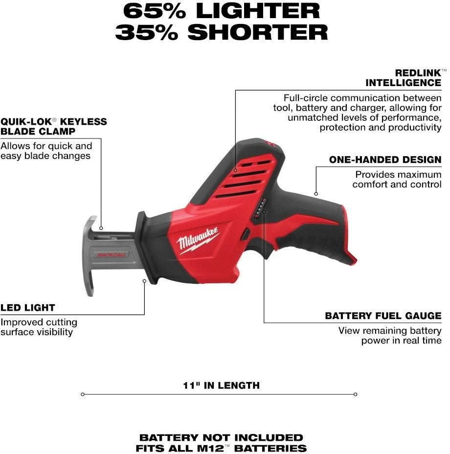 Milwaukee 2420-20 HACKZALL M12 Cordless Recip Saw