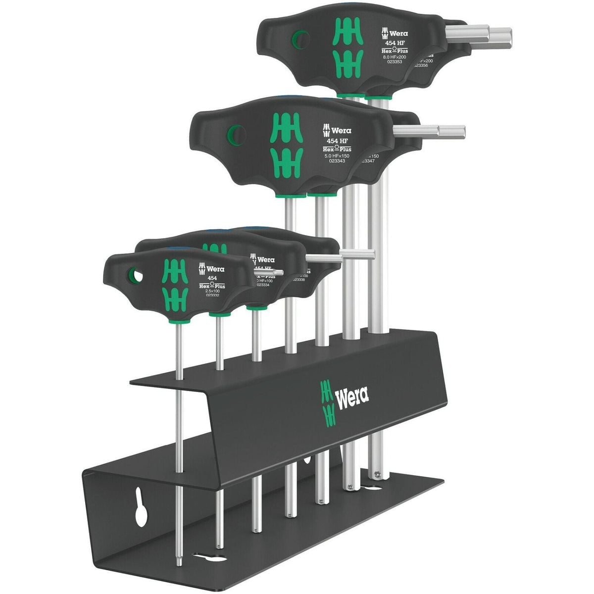 Wera 454/7 Hf Set 2 Screwdriver Set T-Handle Hex-Plus Screwdrivers With Holding Function, 7-Pieces