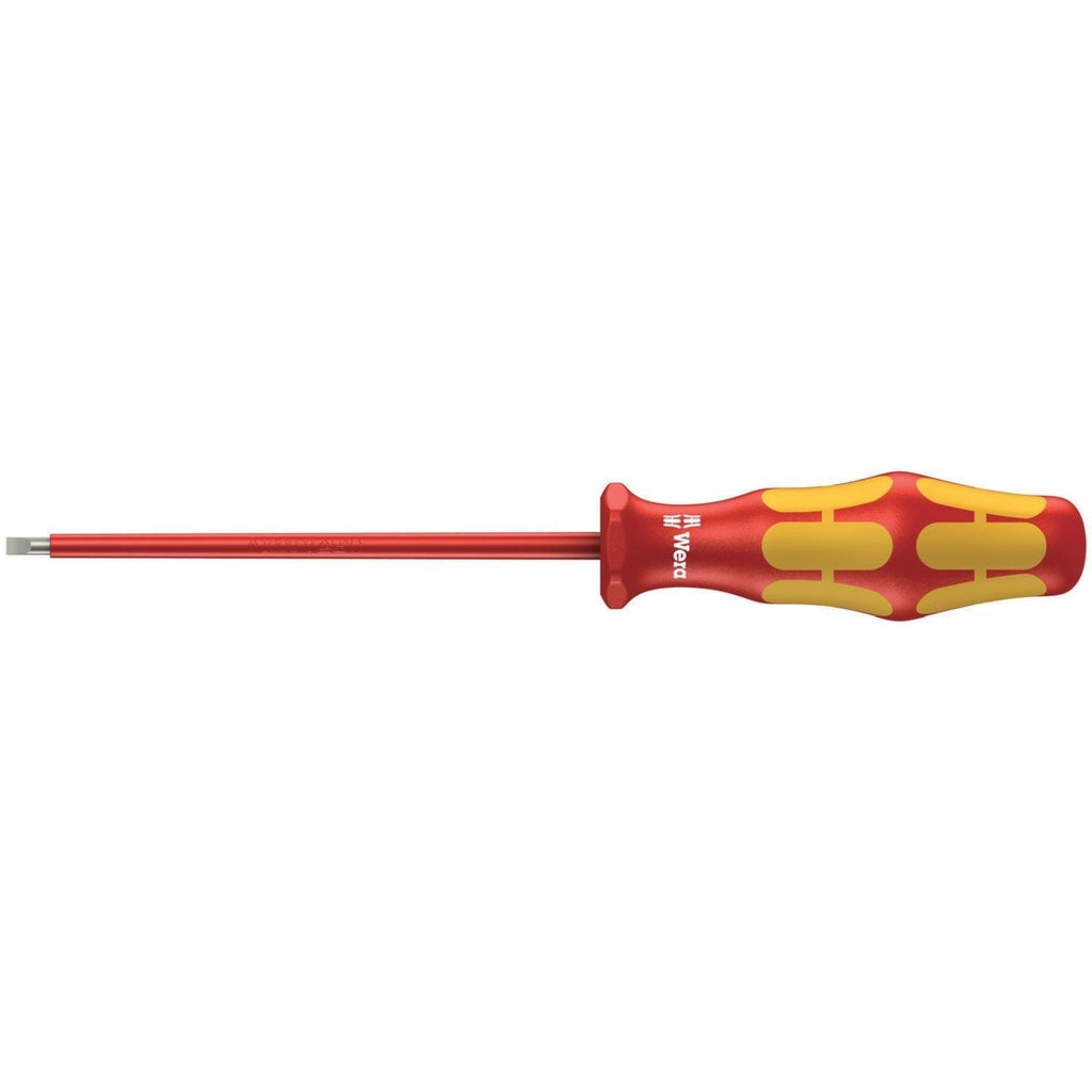 Wera 160 I VDE Insulated Screwdriver For Slotted Screws, 0.5x3x100-mm.