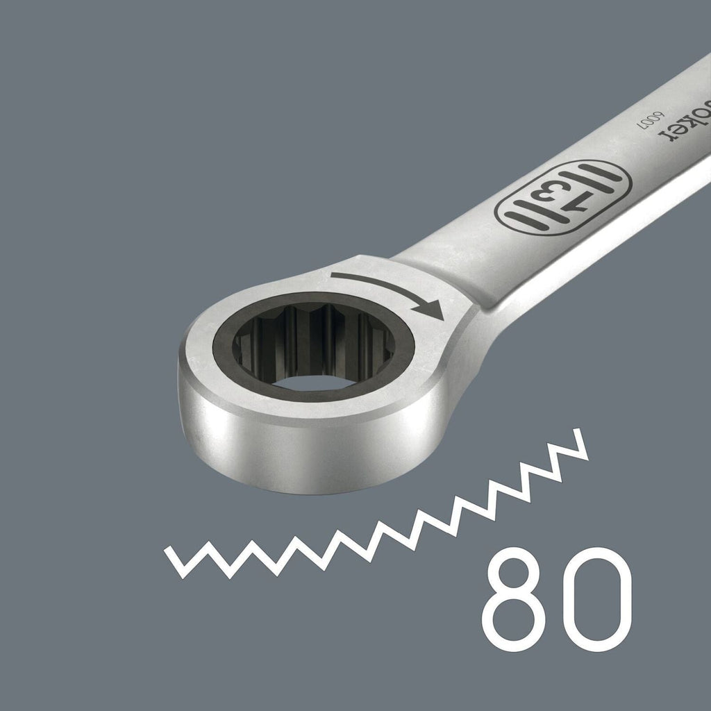 Wera 6007 Joker SB Ring Ratchet Spanner, Long Design, 19x334-mm.