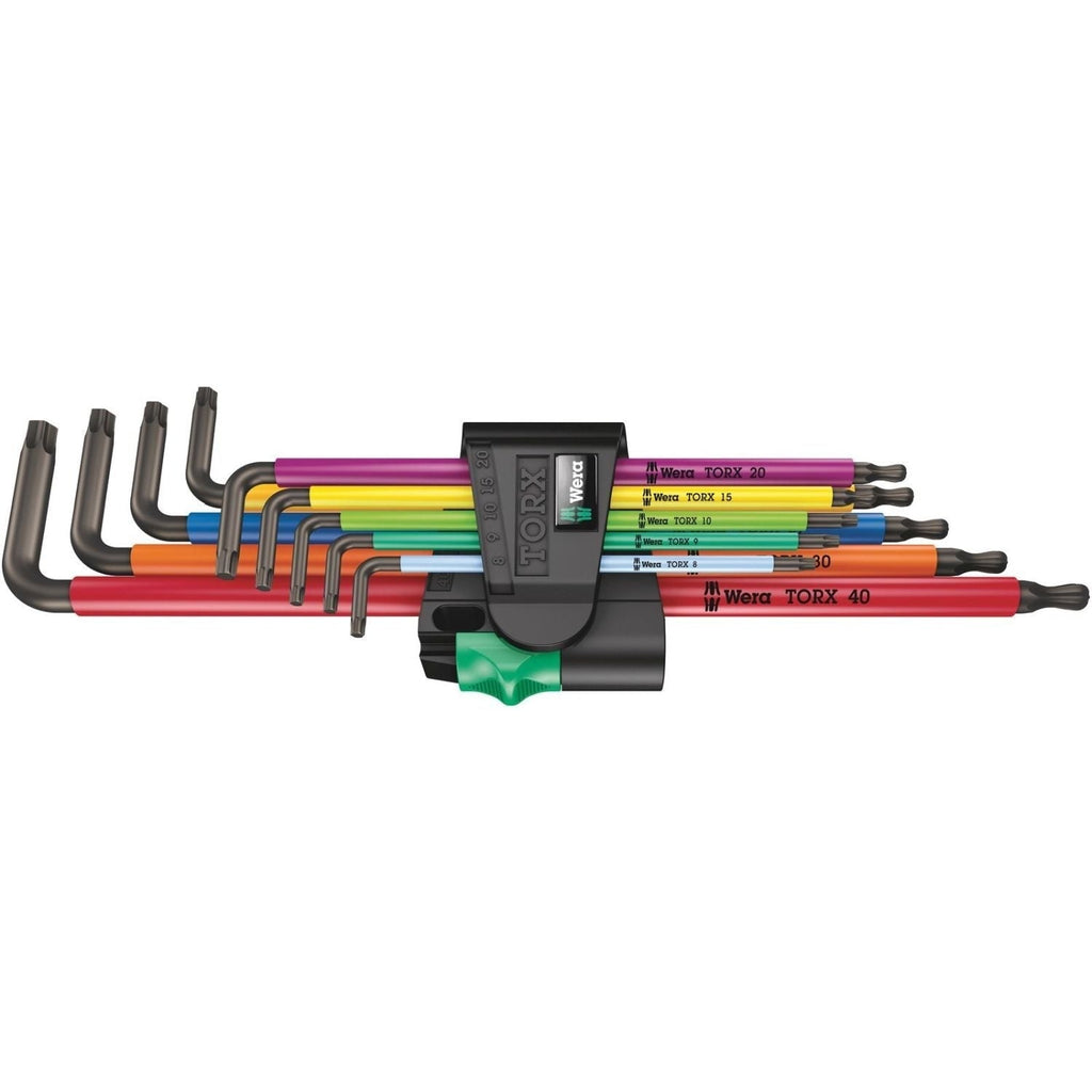 Wera 967/9 Torx XL Multicolour 1 L-Key Set For Torx Screws, Long, 9-Pieces