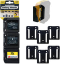 StealthMounts Battery Mounts for DeWALT 10.8V / 12V Black, 6-Pack