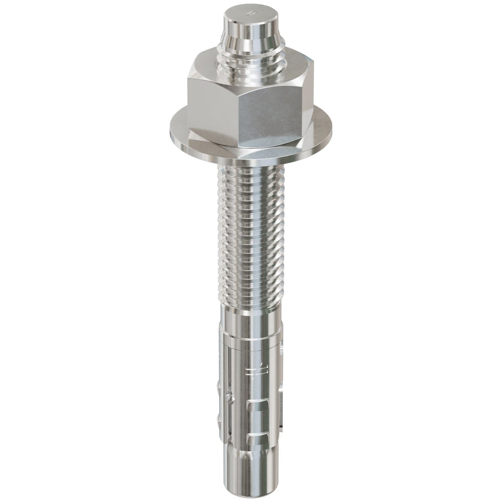 Simpson Strong-Tie STB2-62500S4F20 Strong-Bolt 2, 5/8-in. x 5-in. Type 304 Stainless-Steel Wedge Anchor, Fully Assembled, 20-Pack