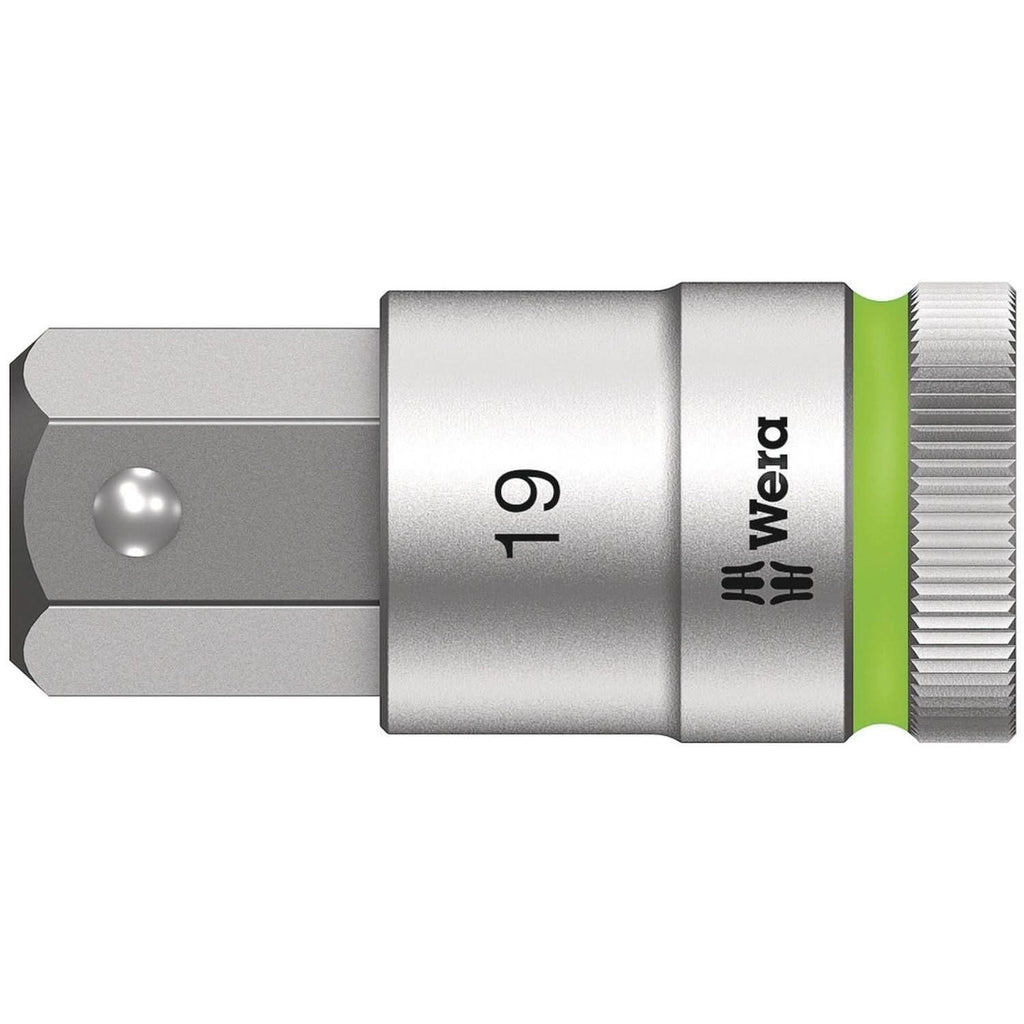 Wera 8740 C Hf Zyklop Bit Socket With 1/2-in. Drive With Holding Function, 19x60-mm.