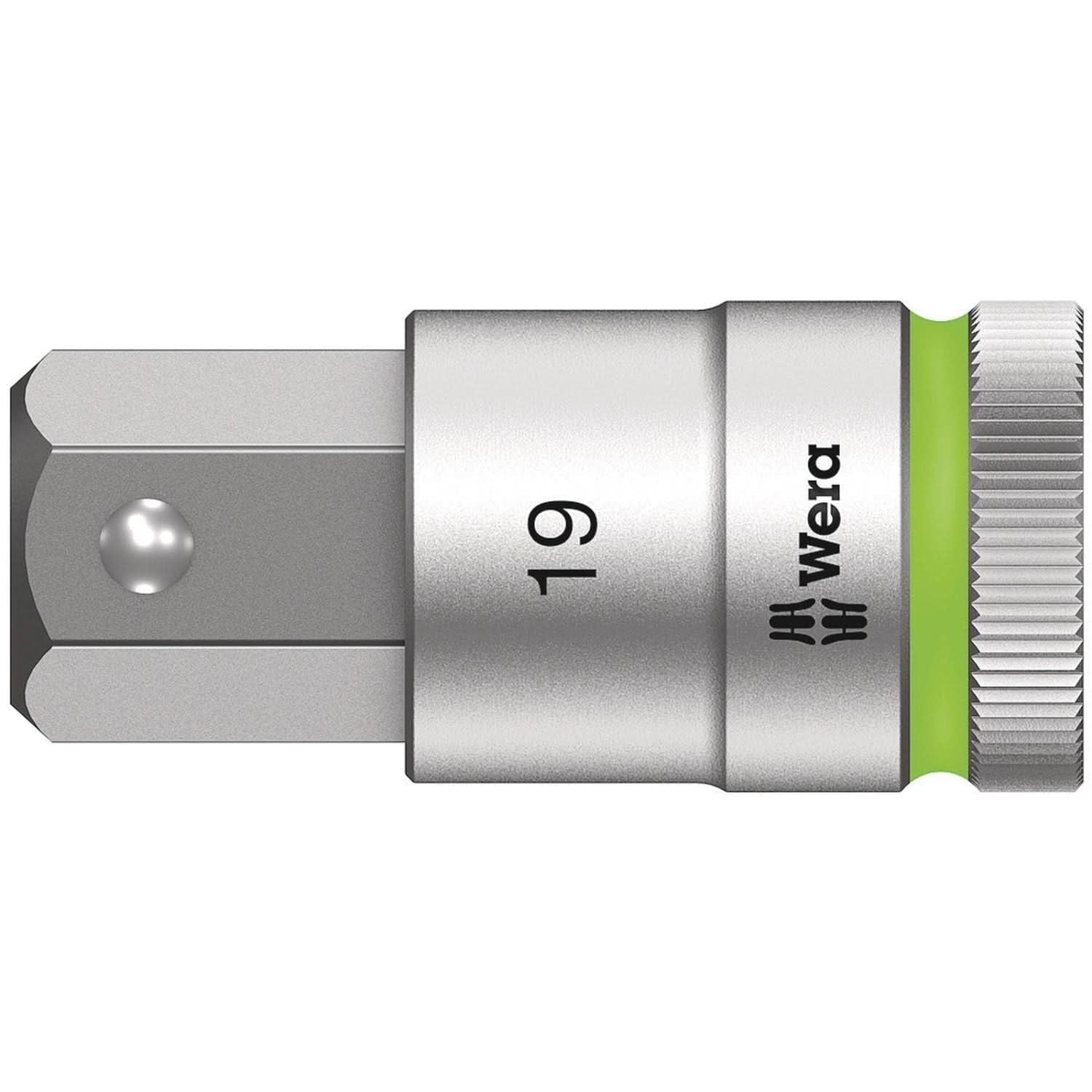 Wera 8740 C Hf Zyklop Bit Socket With 1/2-in. Drive With Holding Function, 19x60-mm.