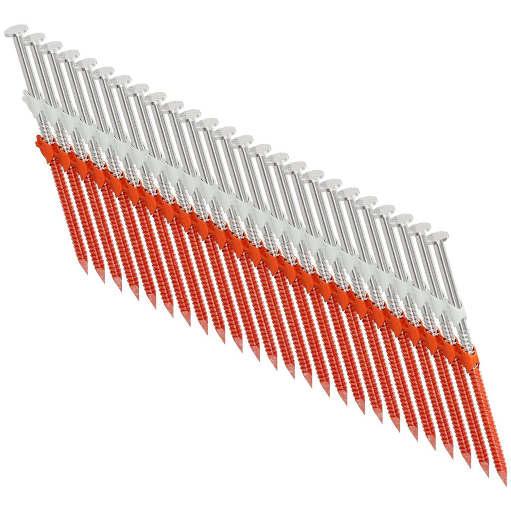 Simpson Strong-Tie T11A300CNB 20°–22° Plastic Strip, Full Round Head, Ring-Shank Nail, 3-in. x 0.120-in. Type 316, 4000-Pack