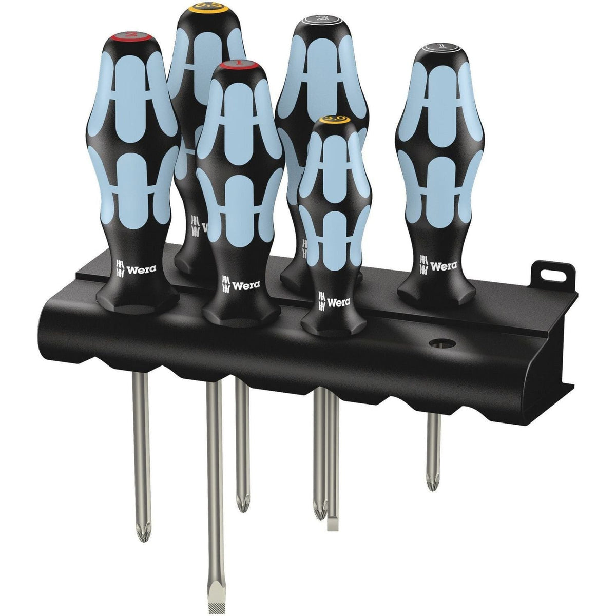 Wera 3334/3350/3355/6 Screwdriver Set, Stainless And Rack, 6-Pieces
