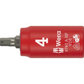 Wera 8740 A VDE Hf Zyklop Bit Socket, Insulated, With 1/4-in. Drive, With Holding Function For Hexagonal Socket Screws, 4x45-mm.