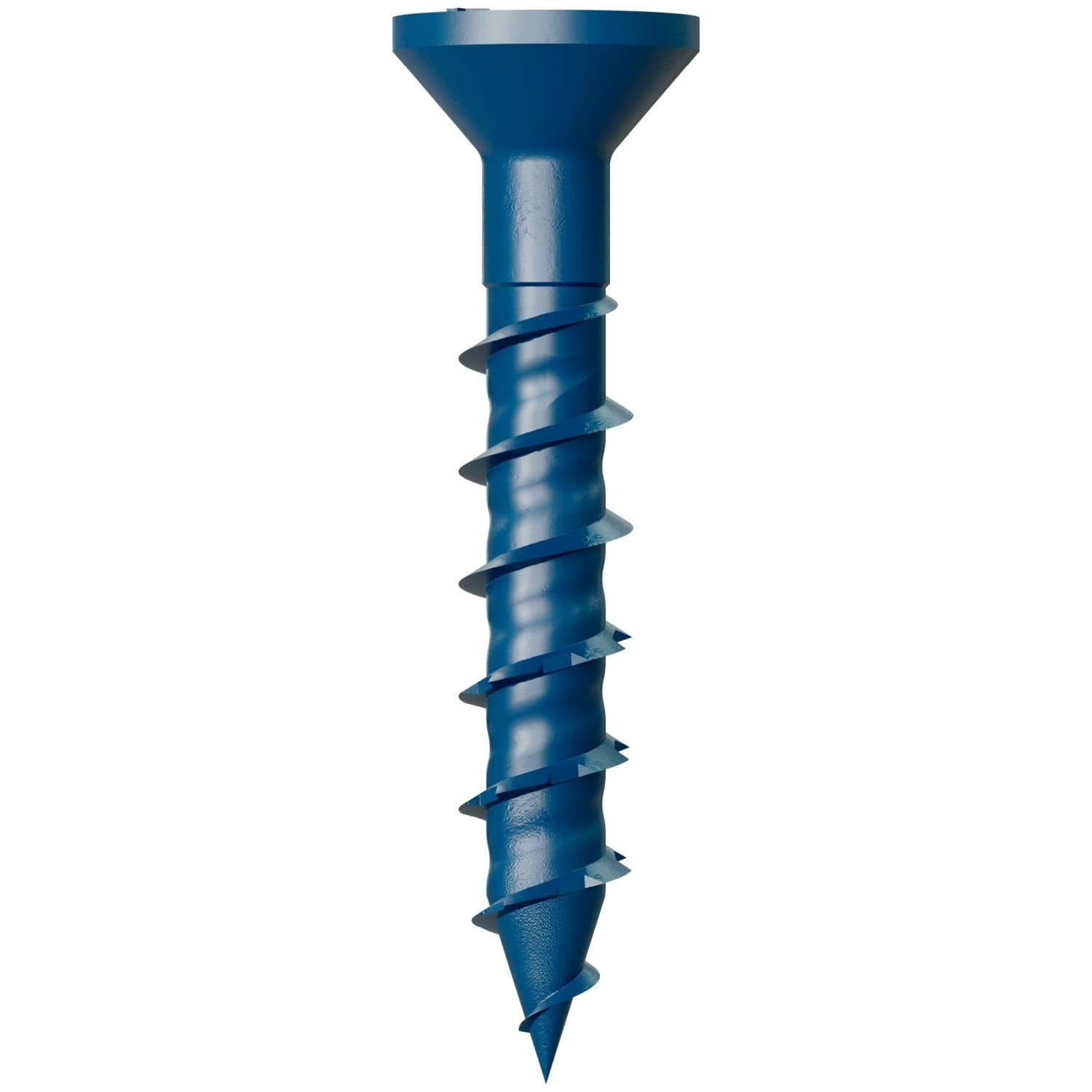 Simpson Strong-Tie TNT18114TFB Titen Turbo, 3/16-in. x 1-1/4-in. 6-Lobe Flat-Head Concrete and Masonry Screw, Blue, 3000-Pack