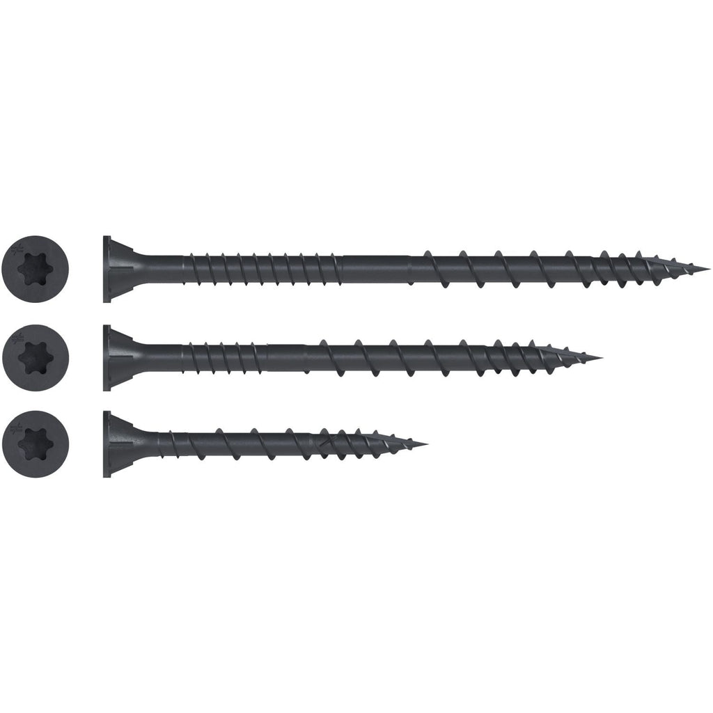 Simpson Strong-Tie DSVBK212R80 Deck-Drive DSV WOOD Screw, #10 x 2-1/2-in. T25, Flat Head, Quik Guard, Black, 80-Pack