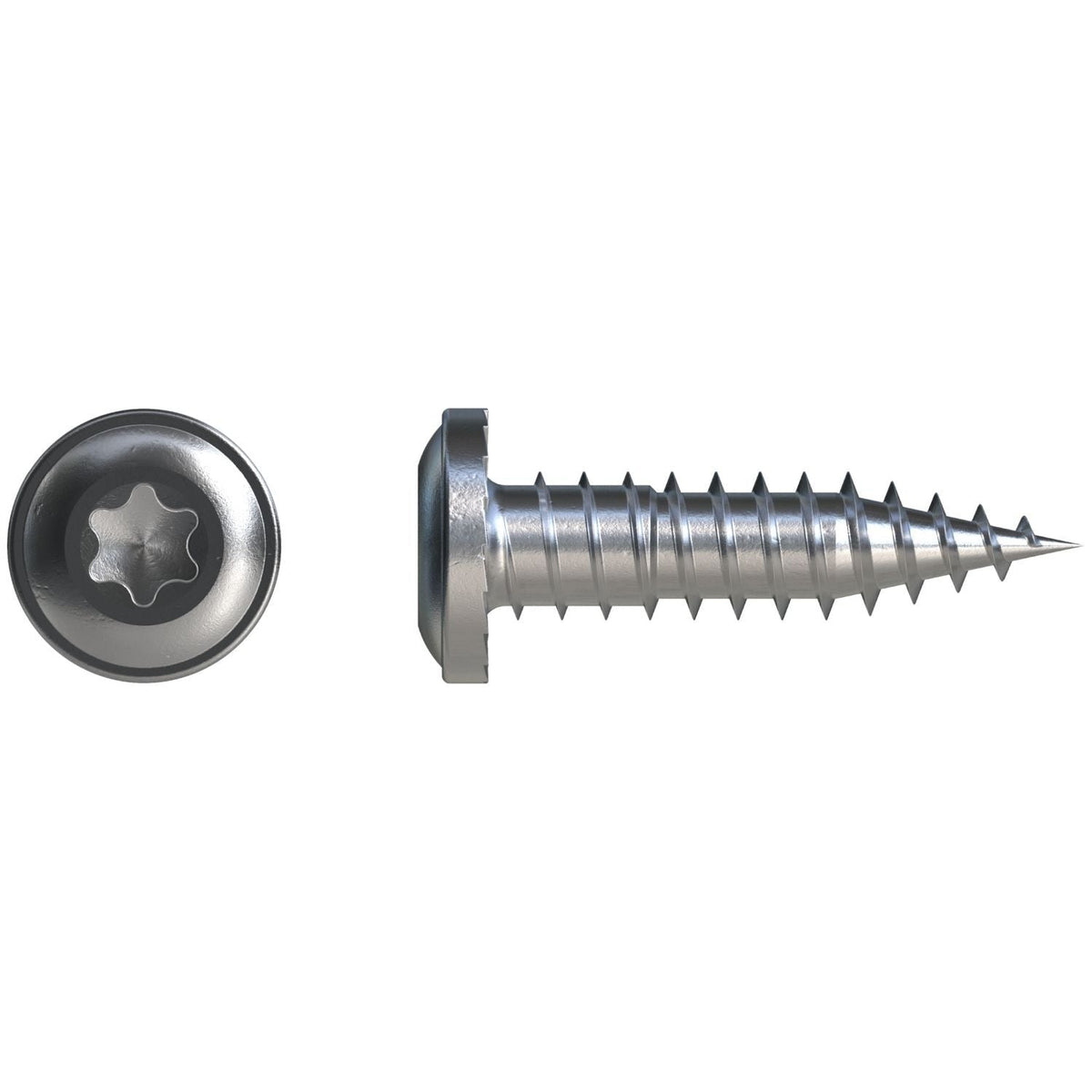 Simpson Strong-Tie FPH34B1018-5K FPH Flat Pan-Head Screw, #10 x 3/4-in. T20, Clear Zinc, 5000-Pack