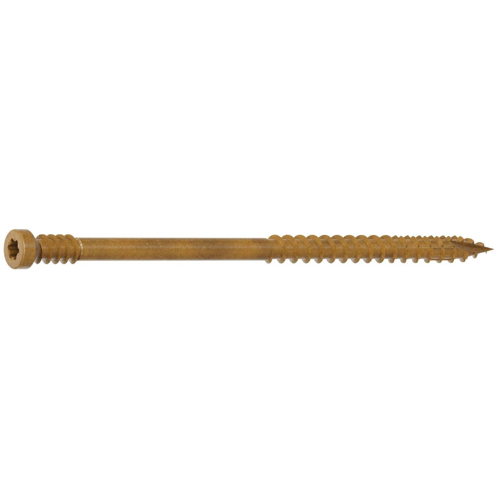 Simpson Strong-Tie FT07300MB Finish Trim Screw, #7 x 3-in. T10, Trim-Head, Quik Guard, Tan, 1750-Pack