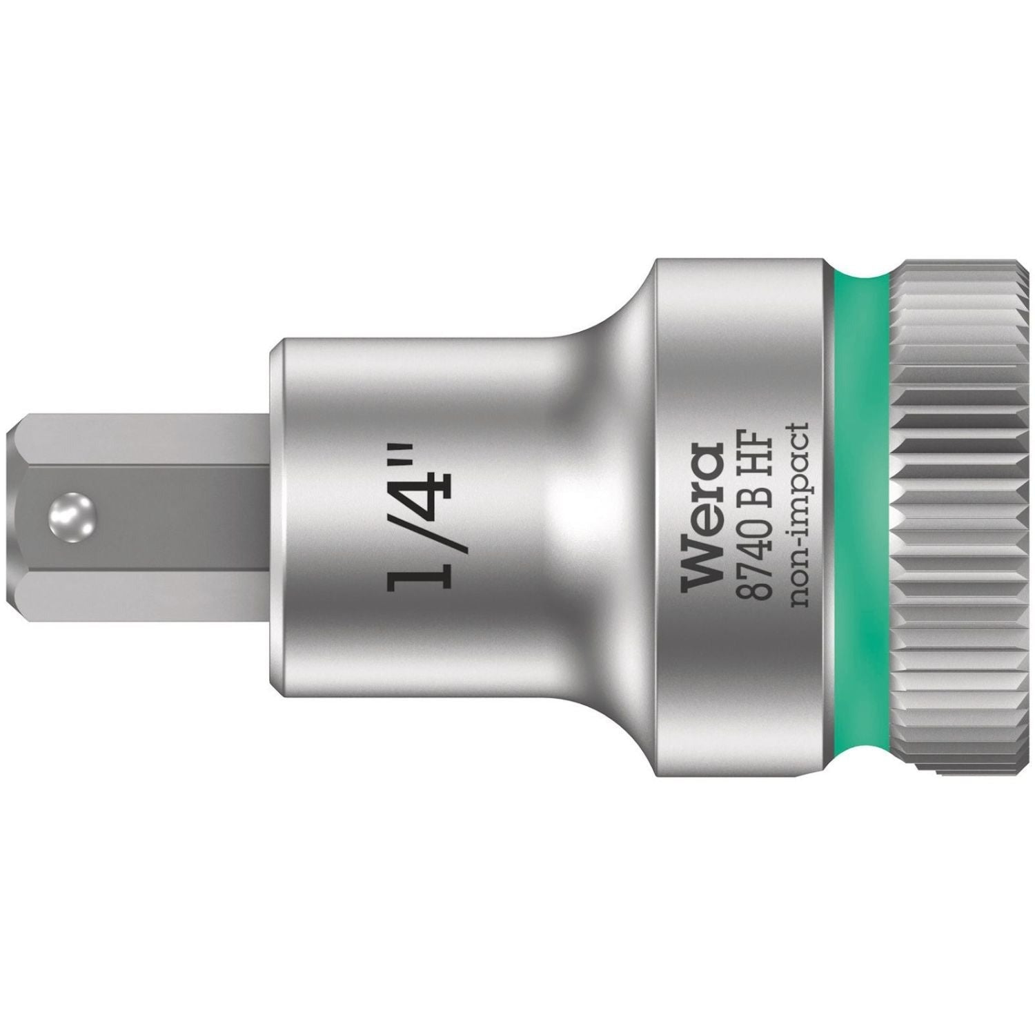 Wera 8740 B Hf Zyklop Bit Socket With Holding Function, 3/8-in. Drive, 1/4-in.x35-mm.