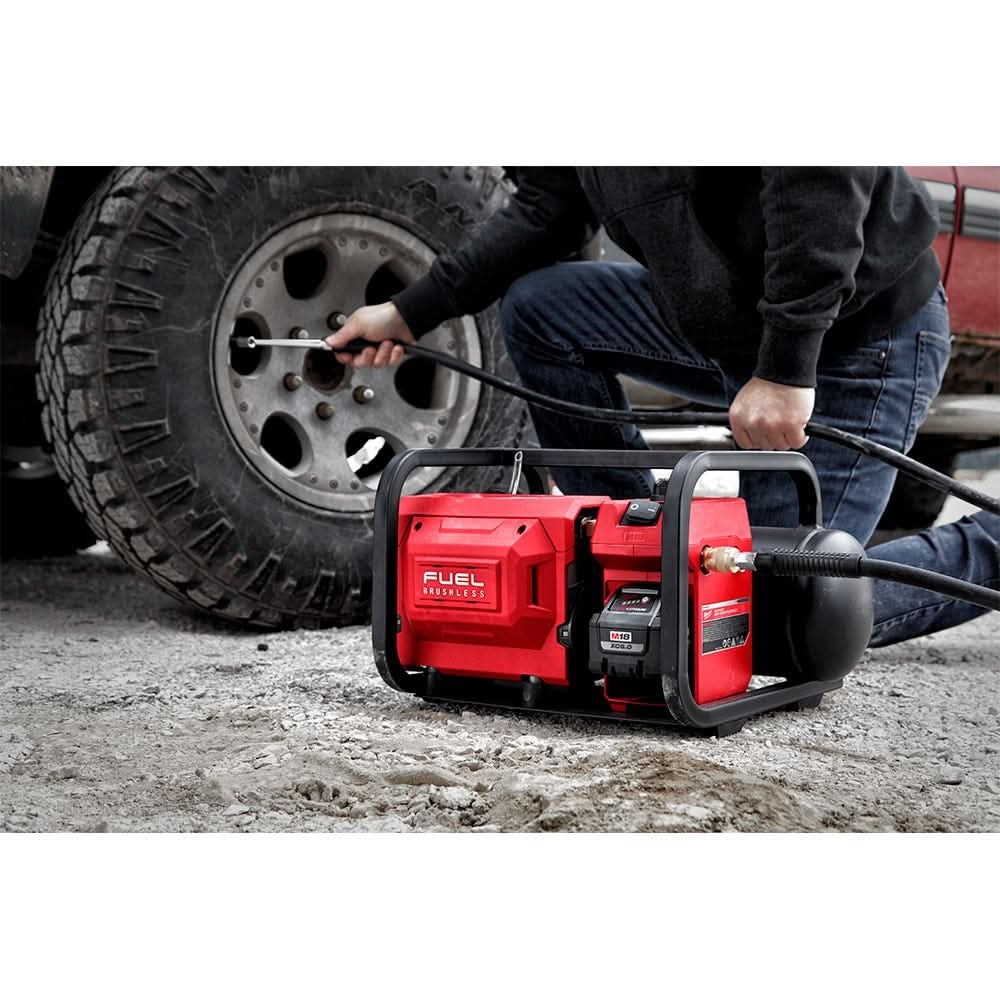 Milwaukee 2840-20 M18 FUEL 2-Gallon Cordless Compact Quiet 68db Compressor, Tool Only