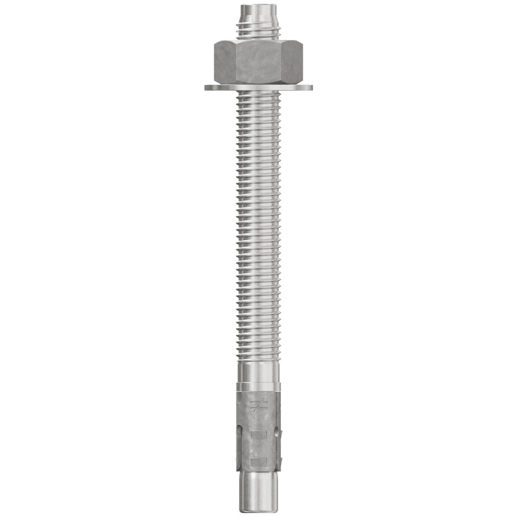Simpson Strong-Tie STB2-62700S6F20 Strong-Bolt 2, 5/8-in. x 7-in. Type 316 Stainless-Steel Wedge Anchor, Fully Assembled, 20-Pack
