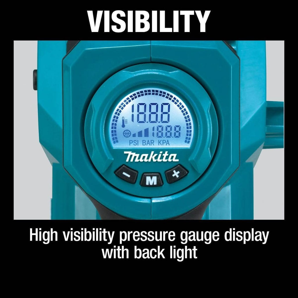 Makita DMP181ZX 18V LXT Lithium-Ion Cordless High-Pressure Inflator with 5.0Ah Battery
