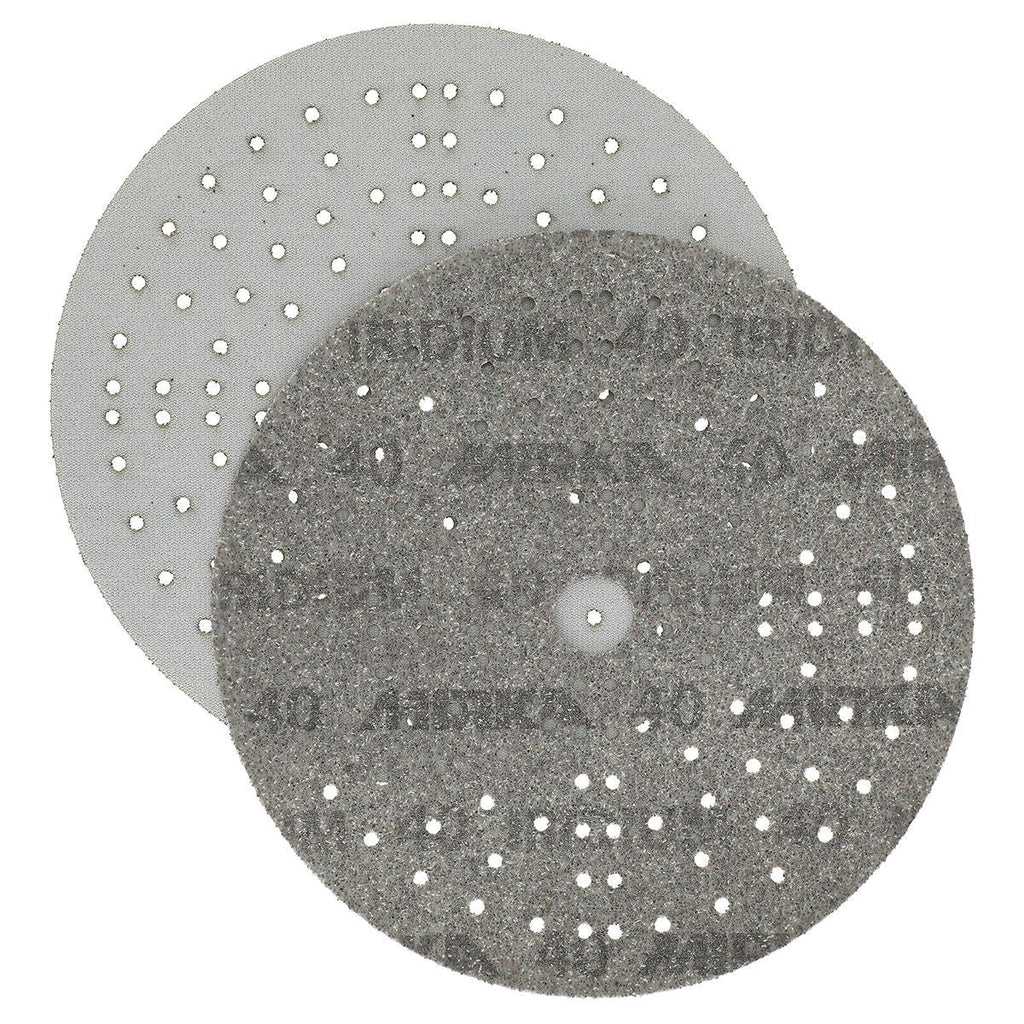 Mirka Iridium 8-in. 40 Grit Grip Sanding Disc, 133 Holes (24-8MH-040)