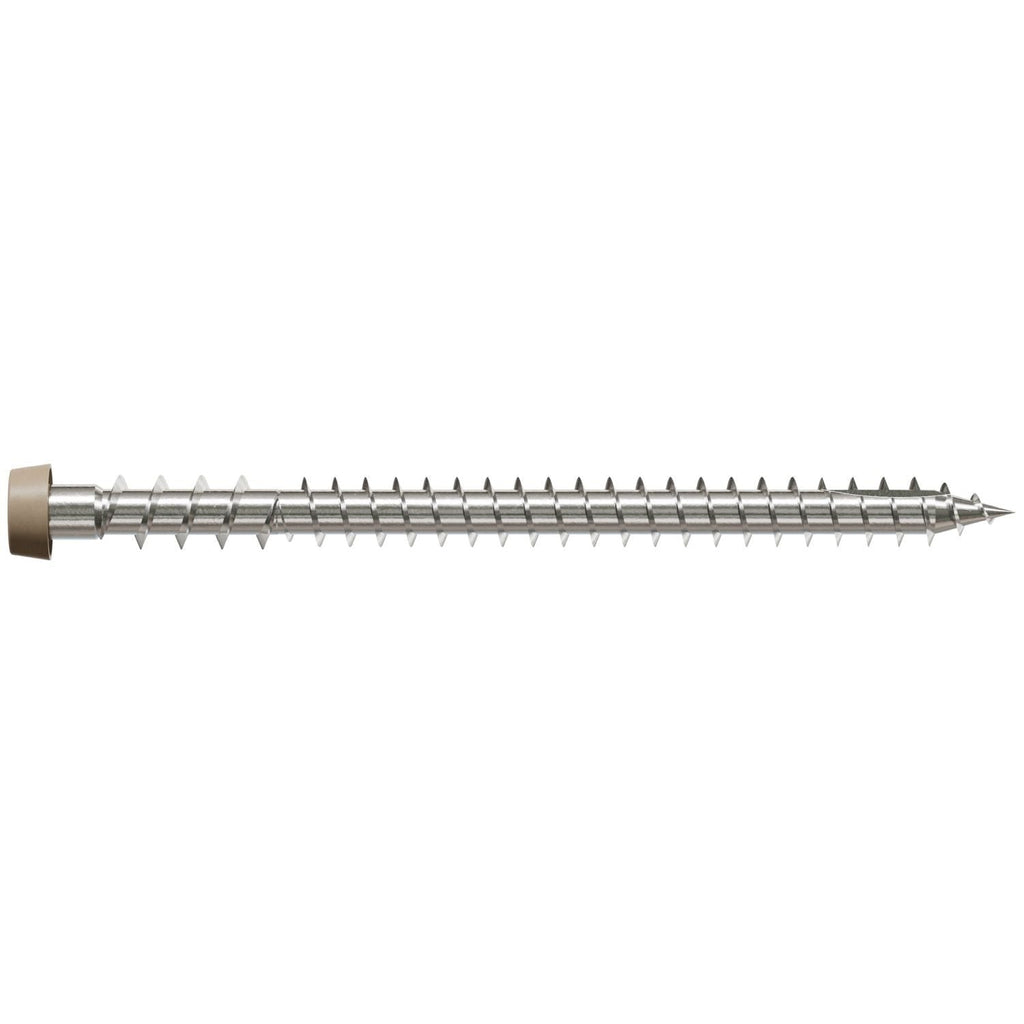 Simpson Strong-Tie DCU234C316TN02 Deck-Drive DCU COMPOSITE Screw, #10 x 2-3/4-in. T20, Type 316, Tan 02, 70-Pack