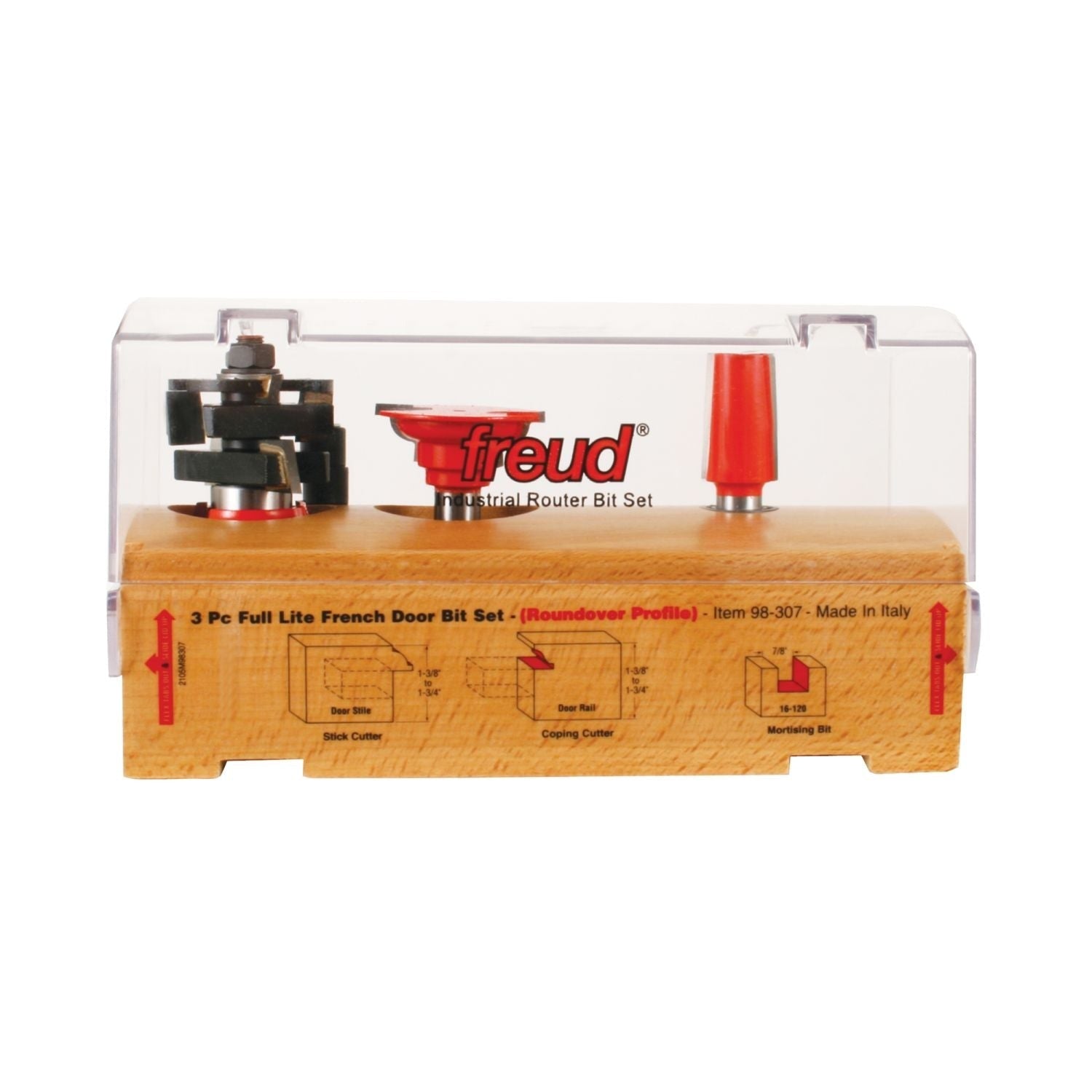Freud 98-307 3 Piece French Door Router Bit Set